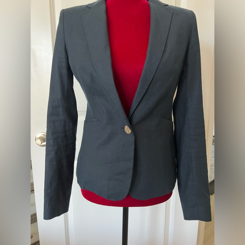 Ted Baker Women's Dark blue Single-Button Tailored Blazer 1 2-4